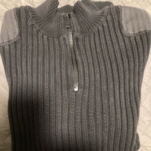 Eddie Bauer Black Tactical Cotton Ribbed Sweater